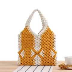 British Cotton Rope Woven Handbag Sen Series Net Bag