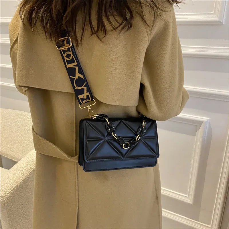 Broadband Casual Bag Women Shoulder Square Bag Messenger Bag