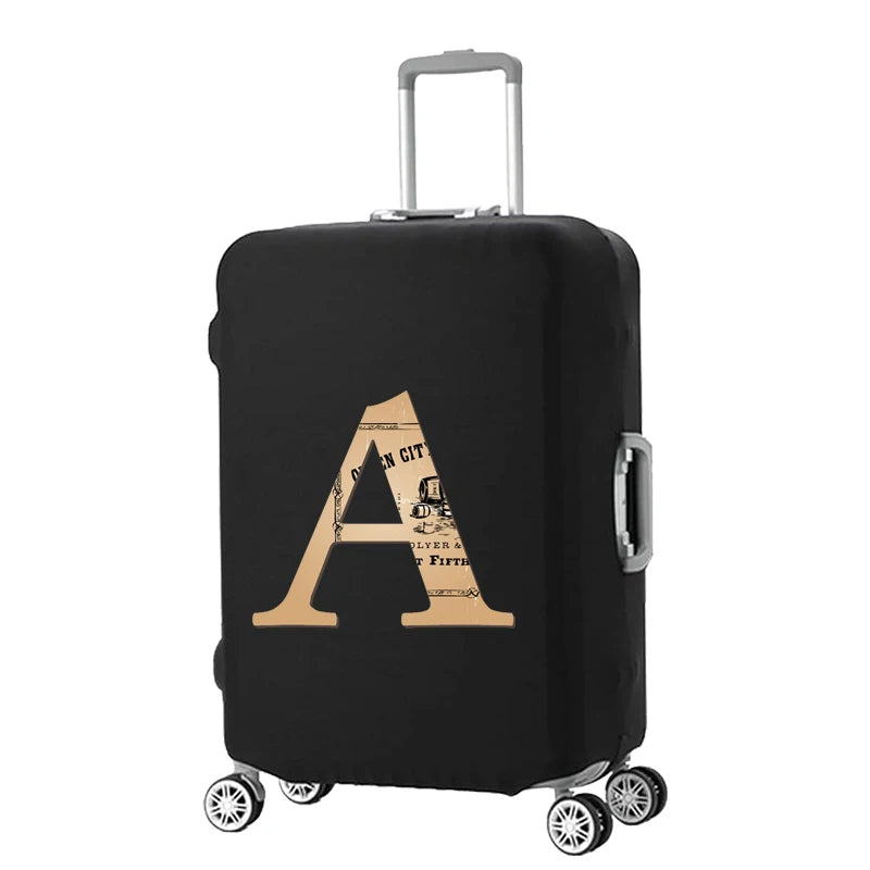 Brown 26 Letter Luggage Cover for 18-32 Inch Luggage Travel Dust Cover