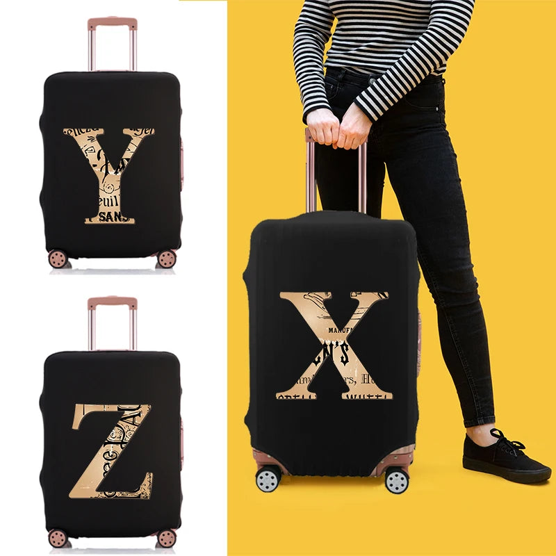 Brown 26 Letter Luggage Cover for 18-32 Inch Luggage Travel Dust Cover
