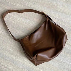 Brown Pu Large-capacity Ladies College Tote Bag Autumn