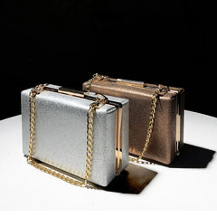 Brown Leather Clutch Crossbody Bag for Women