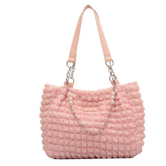 Bubble Flower Shoulder Bag Girls Student Vest Shopping Bags