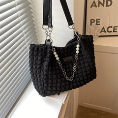 Bubble Flower Shoulder Bag Girls Student Vest Shopping Bags