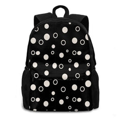 Big Capacity Backpack Laptop 15 Inch Dots Peach Circles Bubbles
