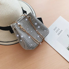 Bright Diamond Chain Shoulder Bag - Small Satchel