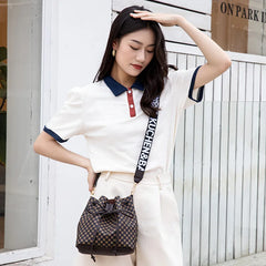 Bucket Bag Temperament Female Large Capacity Personality Drawstring Commuter Bag
