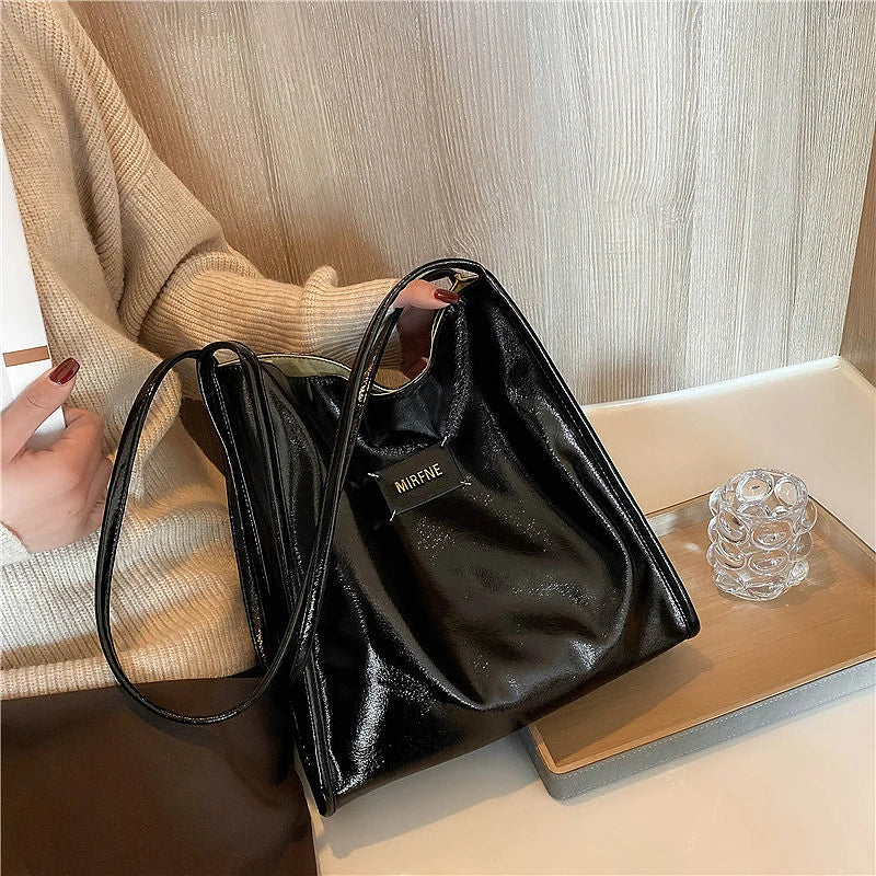 Soft Leather Shoulder Bag Large Capacity Crossbody Bag for Women