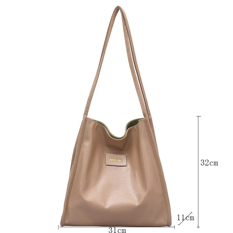 Soft Leather Shoulder Bag Large Capacity Crossbody Bag for Women