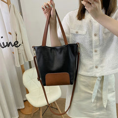 Bucket Leather Women's Bag Shoulder Bag Large Capacity Crossbody Bag