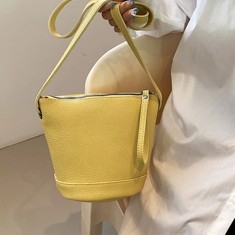 Bucket Shoulder Bags for Women High Leather Crossbody Bag Classic Handbags