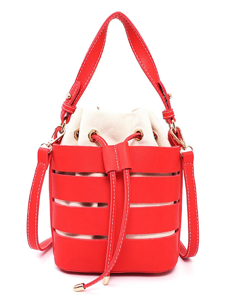 Bucket Shoulder Bag Top Handle Crossbody Handbag