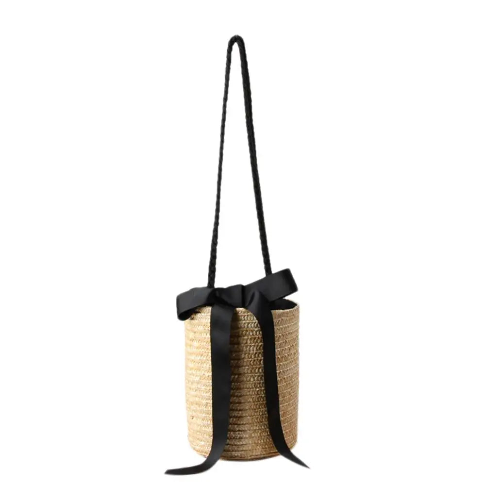 Straw Bag Knitted Flower Beach Storage Messenger Bag Woven Shoulder Bags