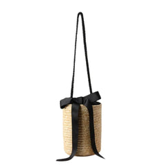 Straw Bag Knitted Flower Beach Storage Messenger Bag Woven Shoulder Bags