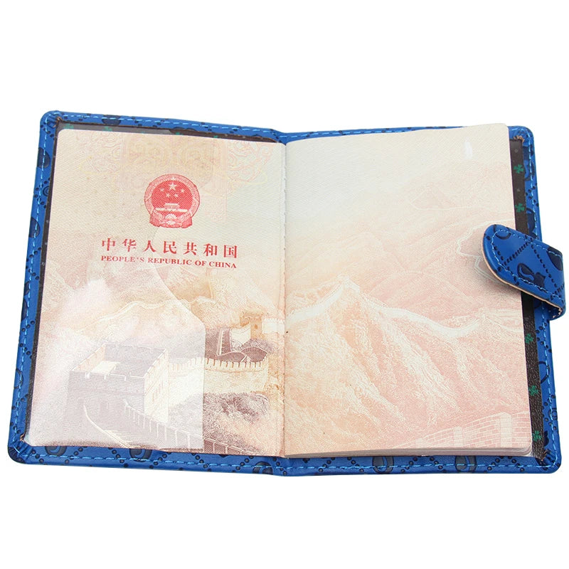 Persian Cat Passport Holder Embossed Leather Candy Ticket Holder