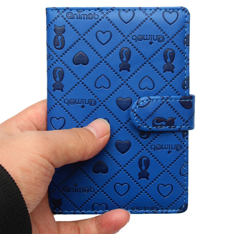 Persian Cat Passport Holder Embossed Leather Candy Ticket Holder