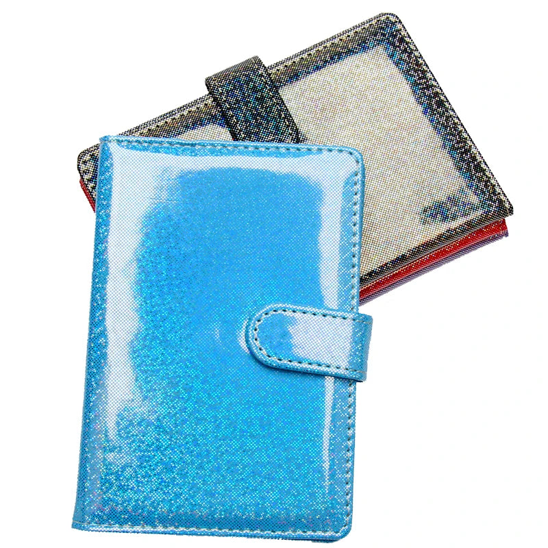 Star Glitter Passport Holder Button Leather Ticket Holder