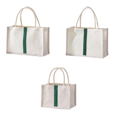 Burlap Jute Tote Bag Handle Resuable Grocery Beach Pool Wedding