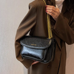 Flap Shoulder Bags With Chain Crossbody PU Leather Handbags