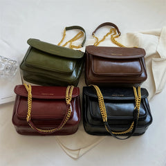 Flap Shoulder Bags With Chain Crossbody PU Leather Handbags