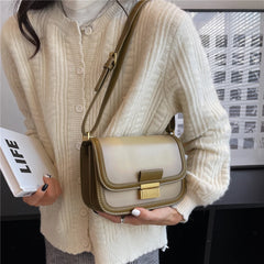 Gradient Retro Saddle Shoulder Crossbody Bag for Women