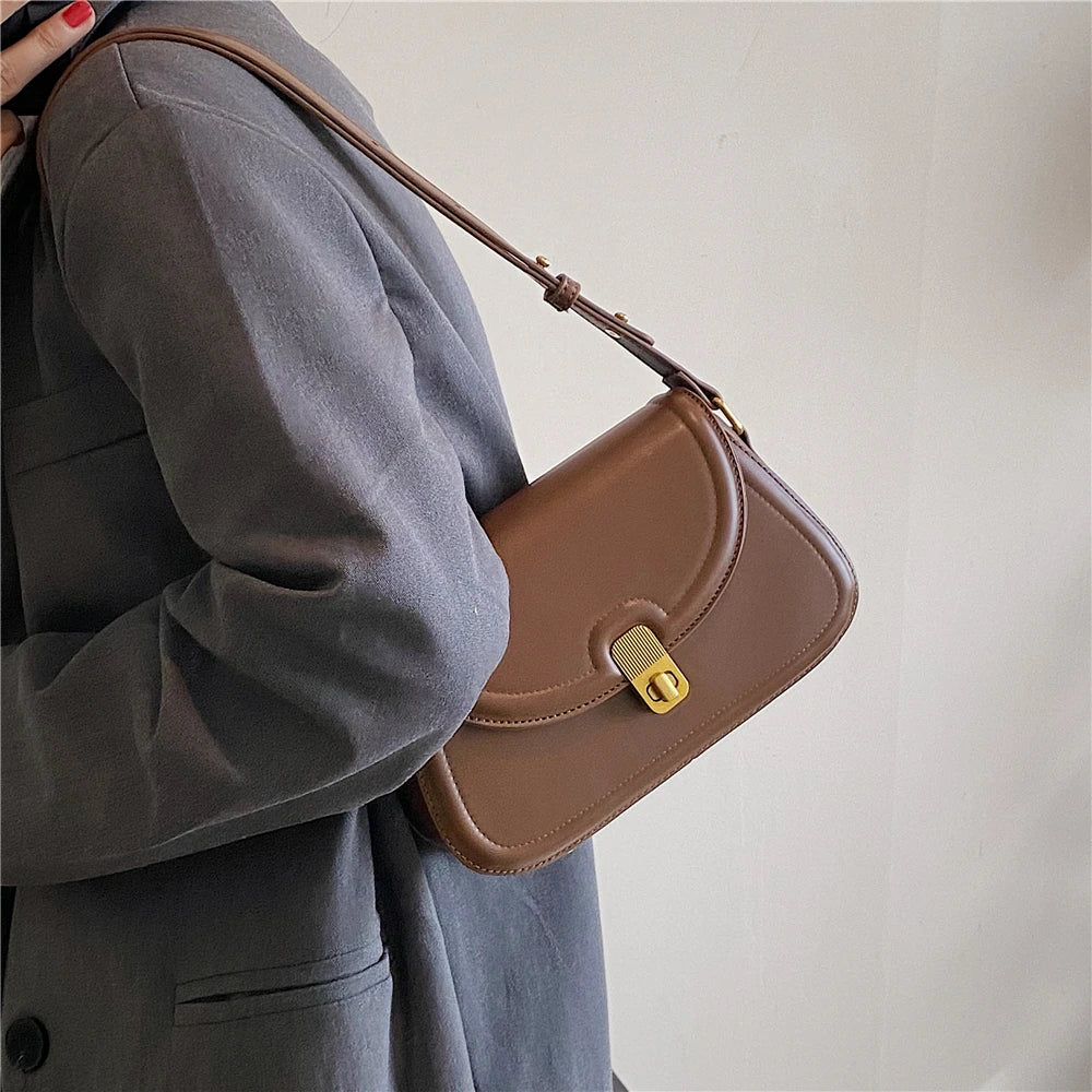 Vintage Flap Crossbody Purse Small Ladies Handbag