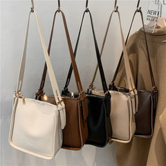 Vintage Wide Strap Shoulder Bags For Women Large Capacity Work Crossbody
