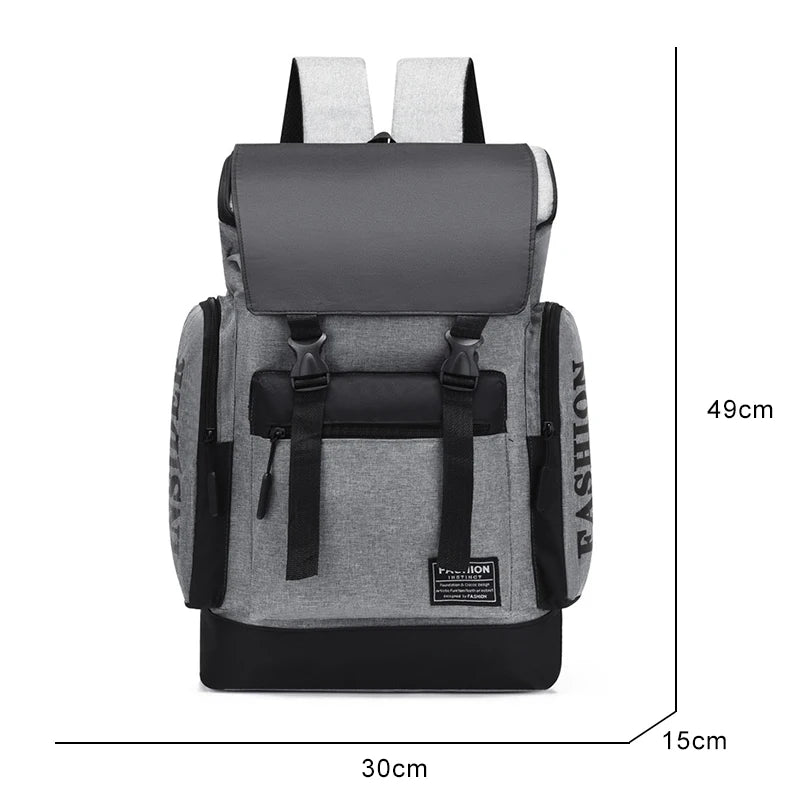 Men's Business Backpack 15.6'' Laptop Rucksack Waterproof Nylon Bag