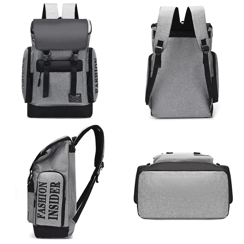 Men's Business Backpack 15.6'' Laptop Rucksack Waterproof Nylon Bag