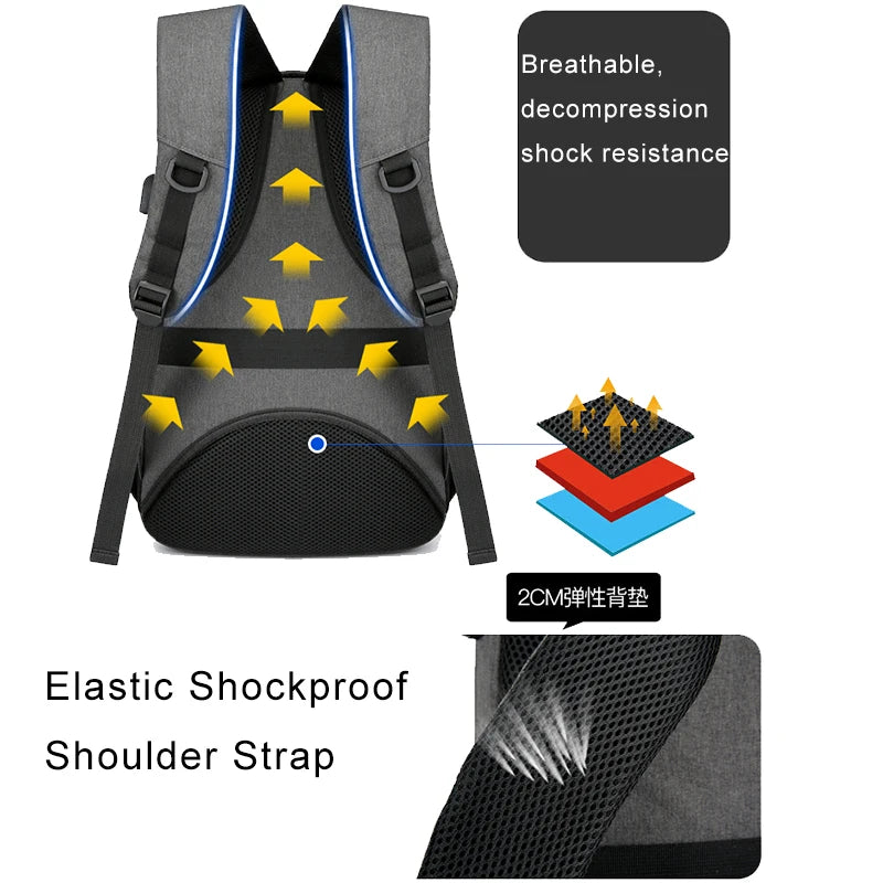 Men's Travel Backpack Waterproof Anti-theft Laptop Bag