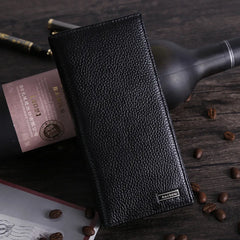 Men's Long Cow Leather Wallet Multi-card Business Bag