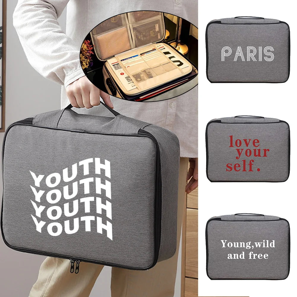 Large Lockable Business Document Organizer Folder Handbag