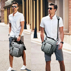 Men's Crossbody Laptop Bag with Zipper Pocket