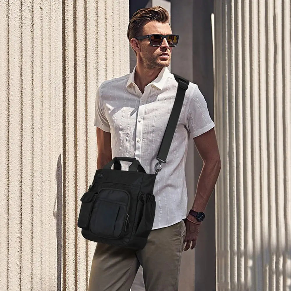 Business Men Pocket Zipper Tote Briefcase Crossbody Shoulder Laptop Bag