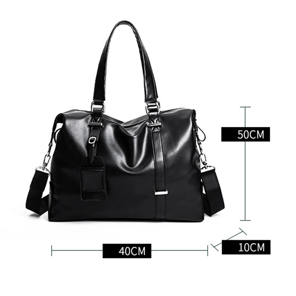 Business Men Travel Handbags High PU Leather Laptop Briefcase