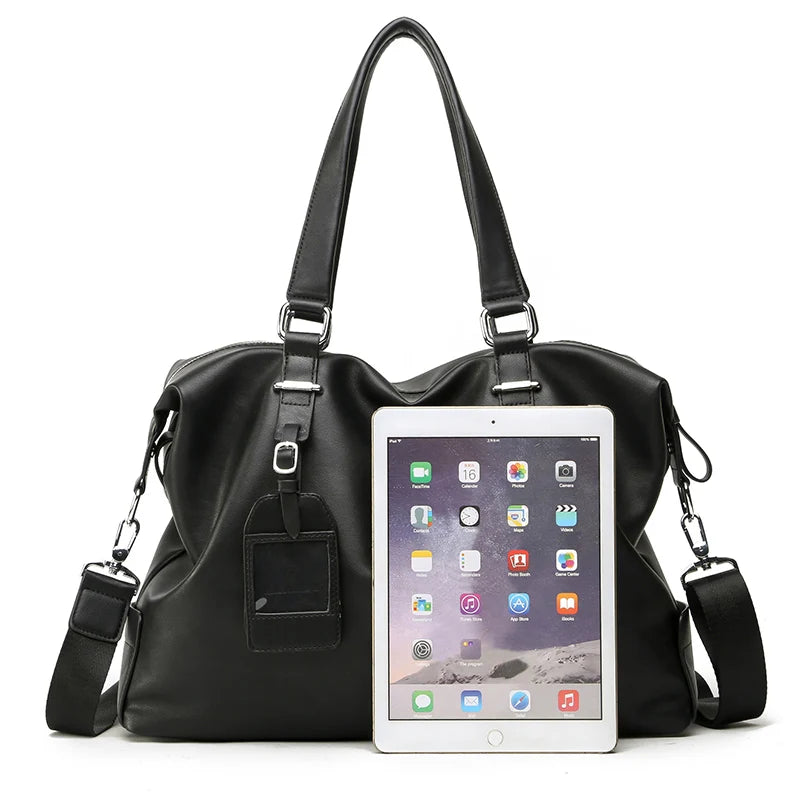 Business Men Travel Handbags High PU Leather Laptop Briefcase