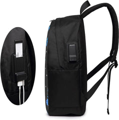 Butterflies Backpack Travel Laptop Bag USB Charging Port School Outdoor Sports