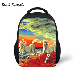 Colorful Butterfly Pattern Student Backpack Kids School Bag 3-8 Year