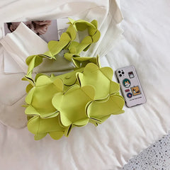 Butterfly Shoulder Bag Petal Stitching Messenger Lady Leather Handbag