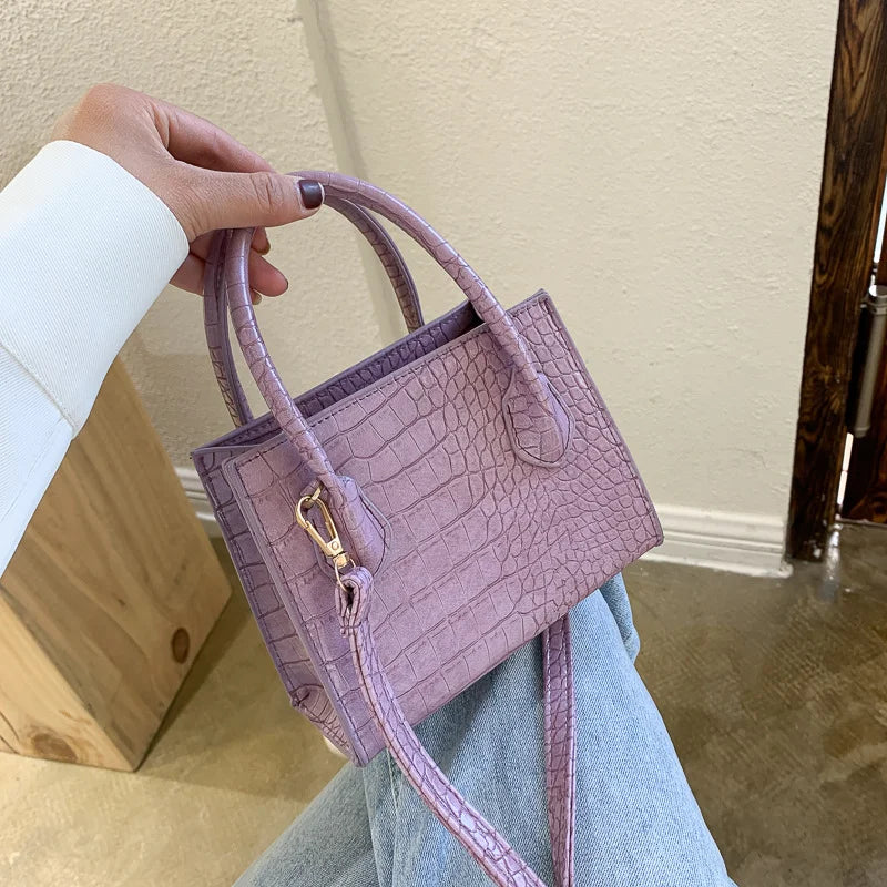 Buylor Crossbody Bags Crocodile Pattern Handbag Lady PU Leather Shoulder Bag