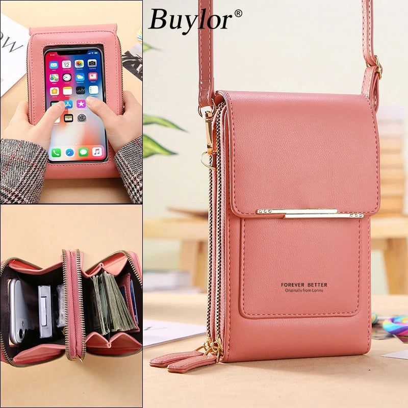 Buylor Women's Soft Leather Handbag & Wallets Crossbody Shoulder Bag