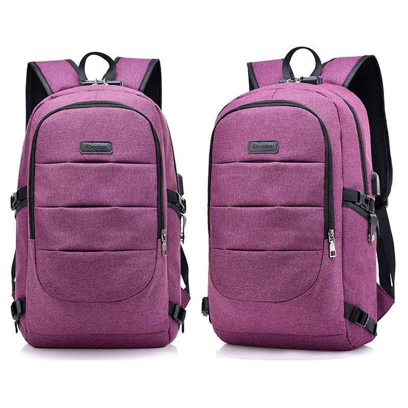 Buylor Men Backpack Waterproof Travel Bag USB Charging Backpack