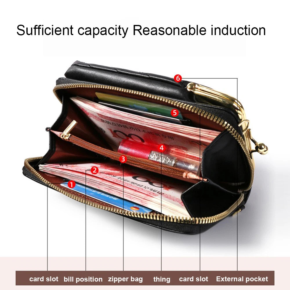 Buylor Hasp Cell Phone Purse Crossbody Leather Shoulder Bags for Women