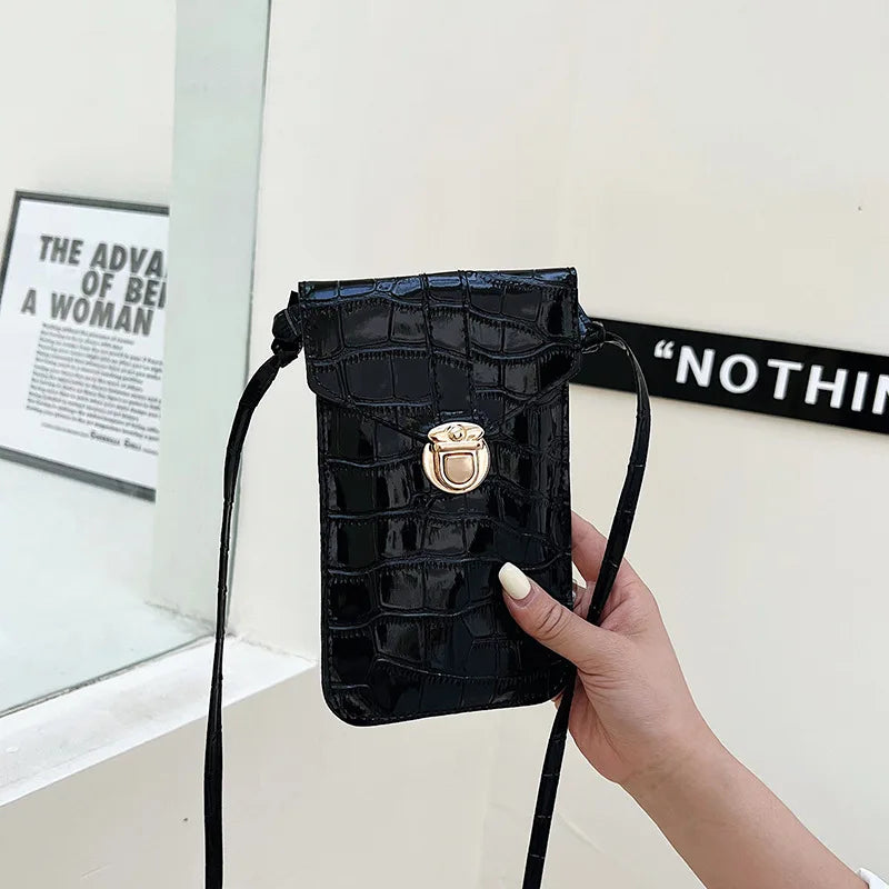 Buylor Small Crossbody Cellphone Purse Stone Pattern Shoulder Phone Bags Women
