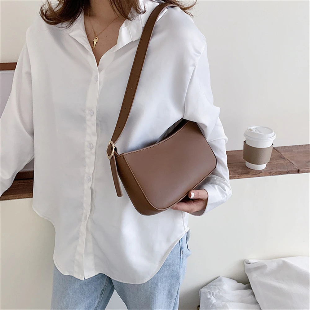 Buylor Summer Shoulder Bags For Women PU Leather Handbags Crossbody Solid Small