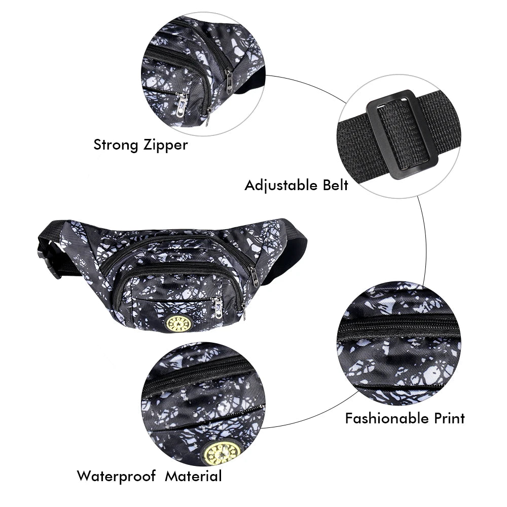Buylor Waist Pack Casual Belt Bag Functional Polyester Fanny Pack