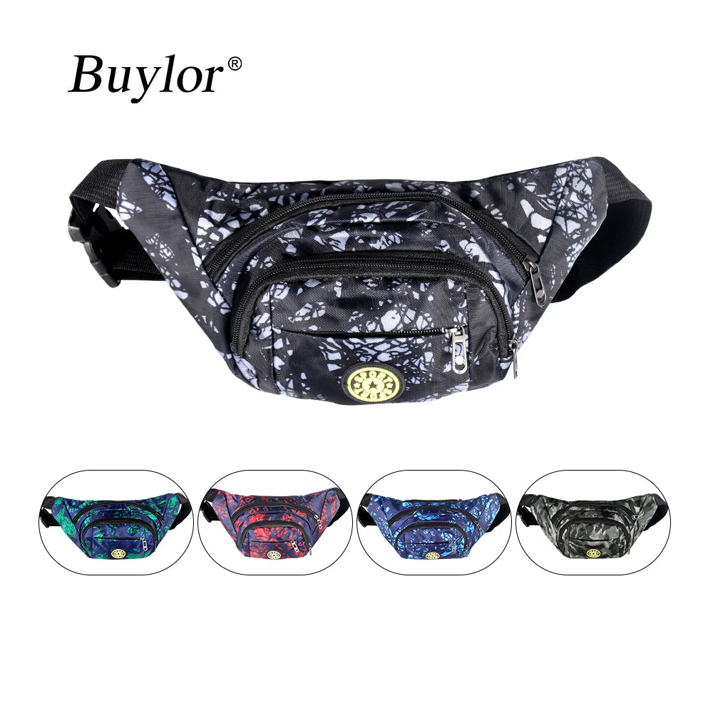 Buylor Waist Pack Casual Belt Bag Functional Polyester Fanny Pack