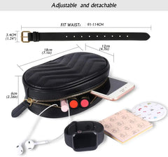 Buylor Women Waist Pack Fanny Bag Chest Bag Girls Bum Bag PU Leather