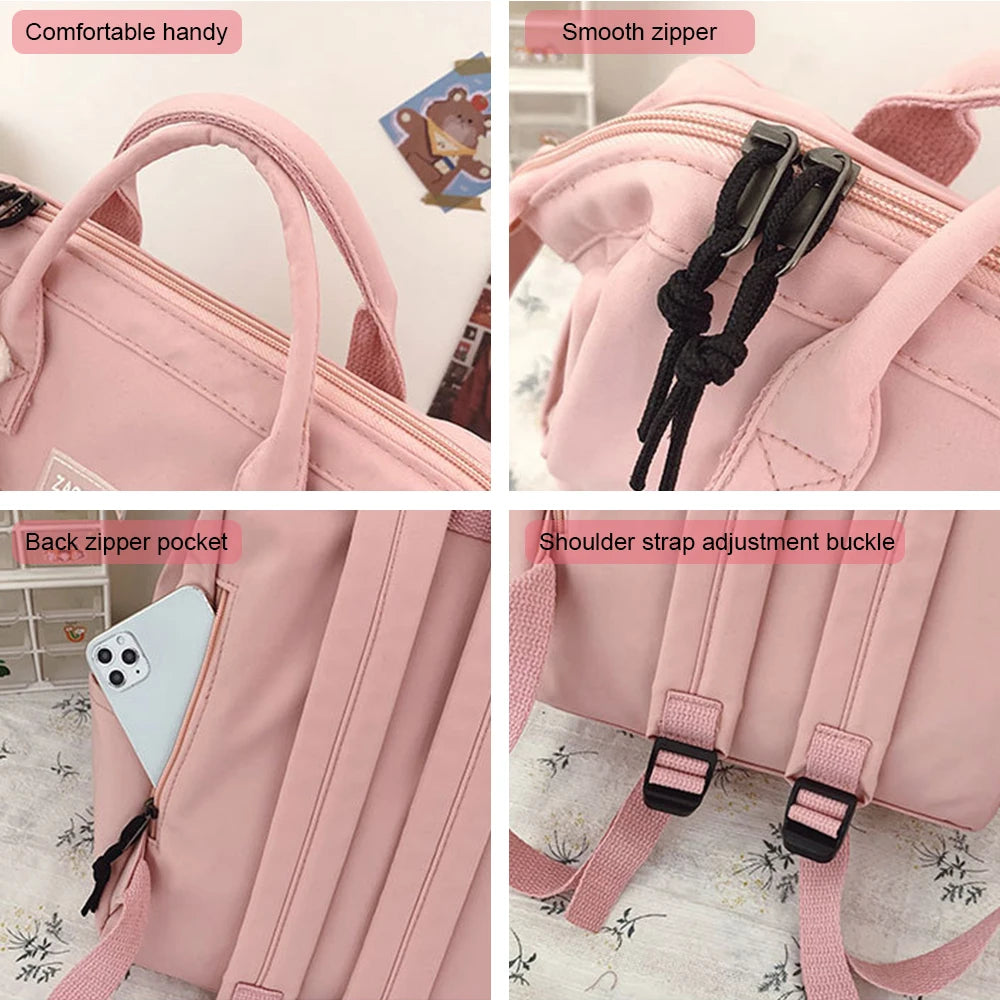 Buylor Women Backpack Waterproof Candy Colors Female Backpack