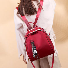Buylor Women Backpack Waterproof Nylon Zipper School Bag